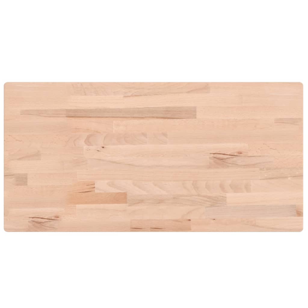 vidaXL Table Top 100x50x1.5 cm Rectangular Solid Wood Beech