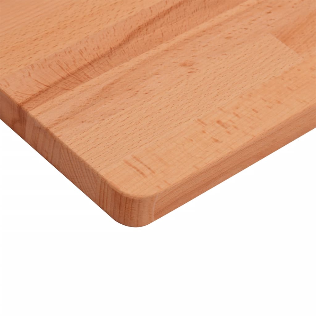 vidaXL Table Top 80x40x1.5 cm Rectangular Solid Wood Beech