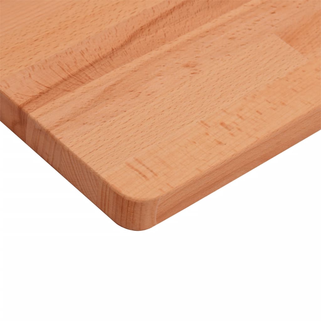 Table Top 80x40x2.5 cm Rectangular Solid Wood Beech