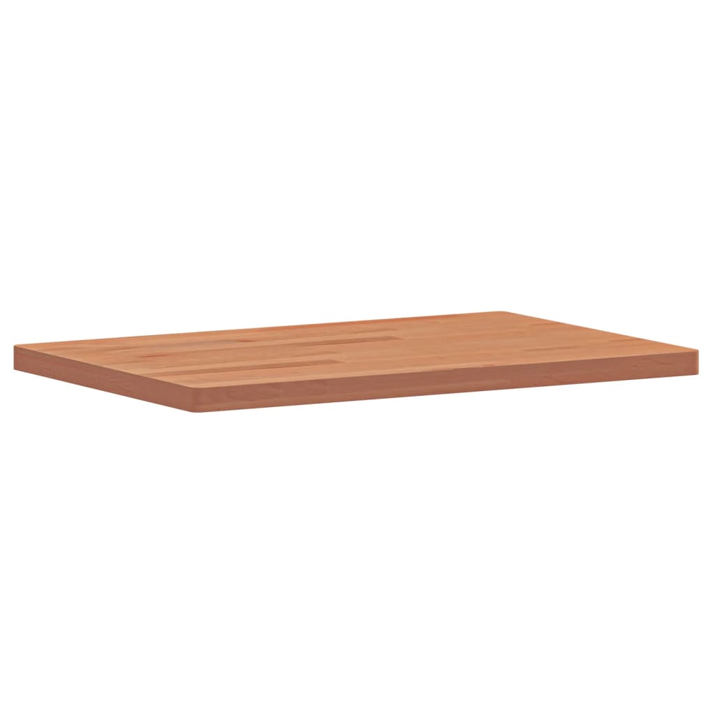 Table Top 60x40x2.5 cm Rectangular Solid Wood Beech