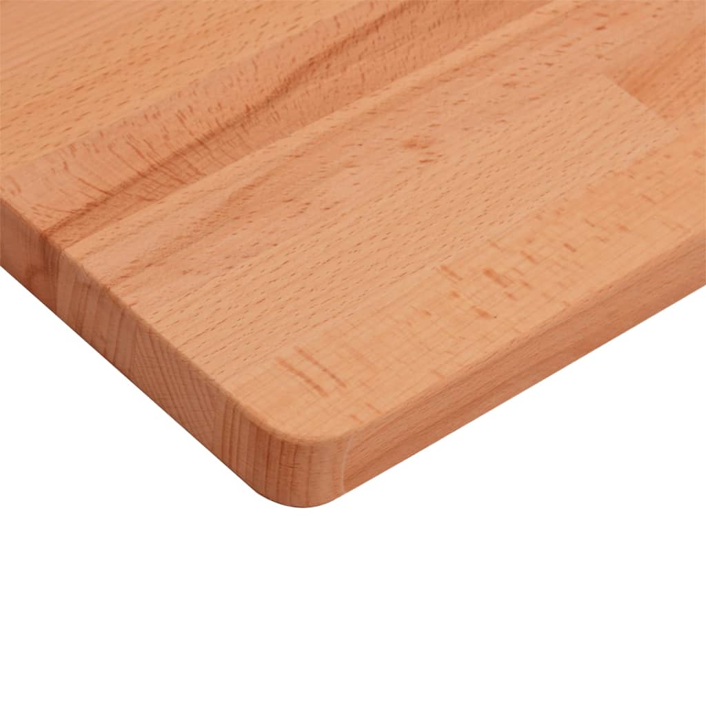 vidaXL Table Top 100x60x2.5 cm Rectangular Solid Wood Beech