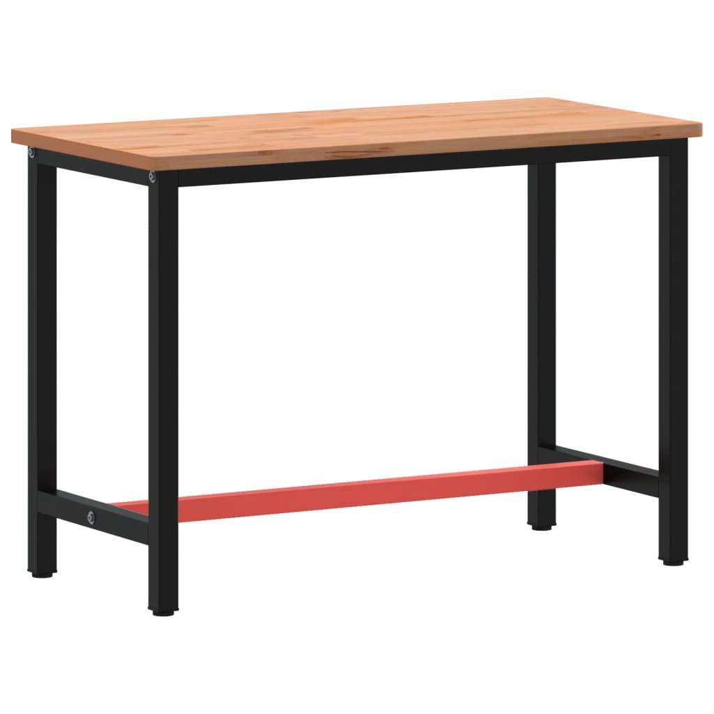 Workbench 115x55x81.5 cm Solid Wood Beech and Metal