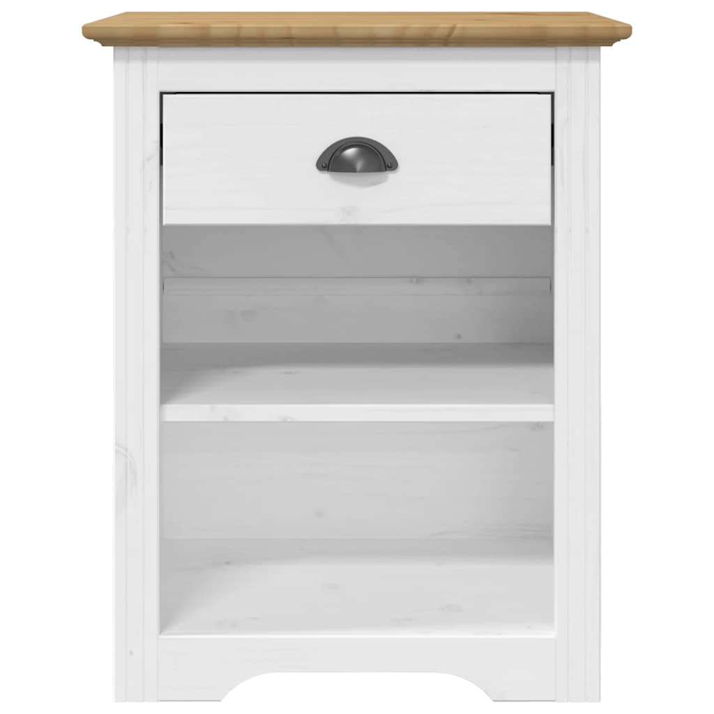 Bedside Cabinet BODO Brown 53x38.5x66 cm Solid Wood Pine
