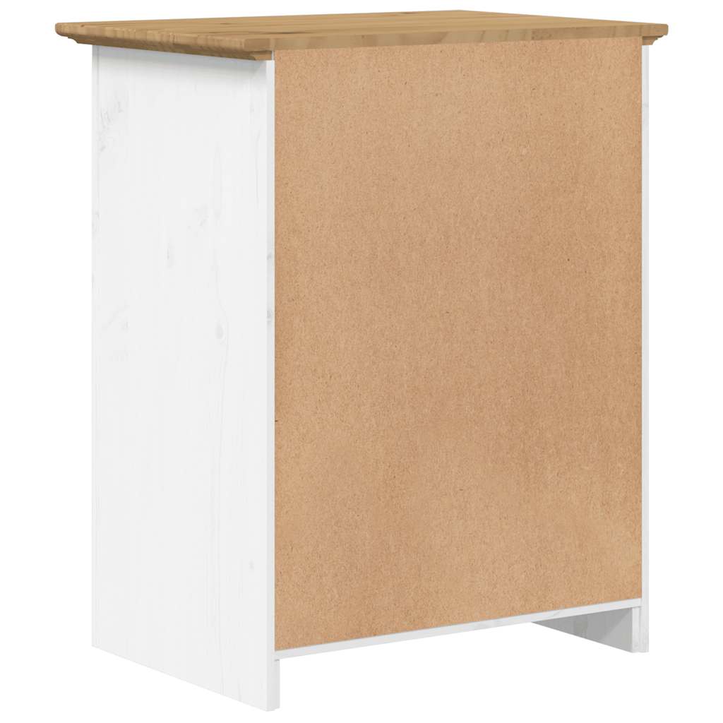 Bedside Cabinet BODO Brown 53x38.5x66 cm Solid Wood Pine