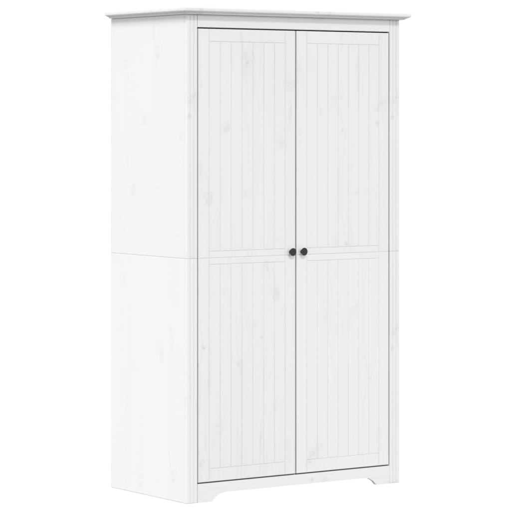 Wardrobe "BODO" White 99x53,5x173 cm Solid Wood Pine