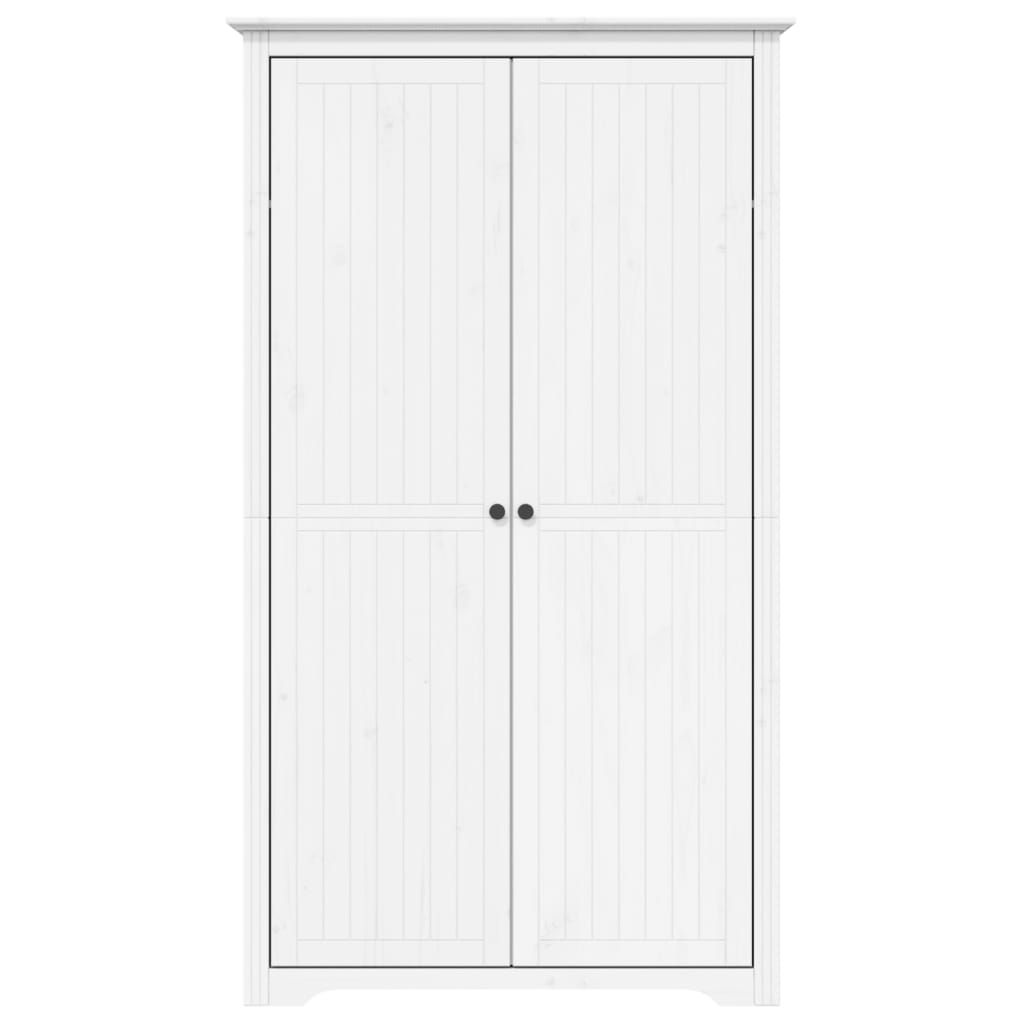 Wardrobe "BODO" White 99x53,5x173 cm Solid Wood Pine