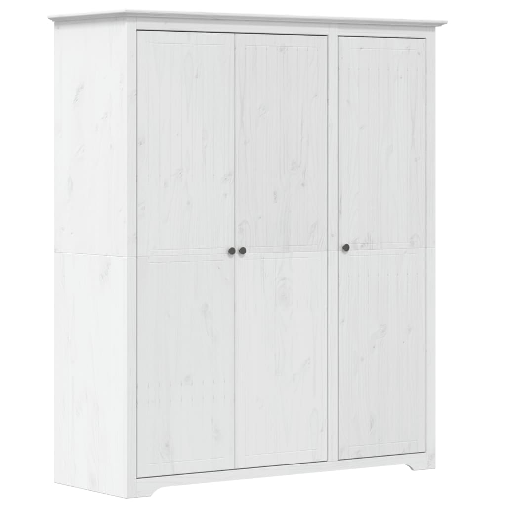 vidaXL Wardrobe BODO White 151.5x52x176.5 cm Solid Wood Pine