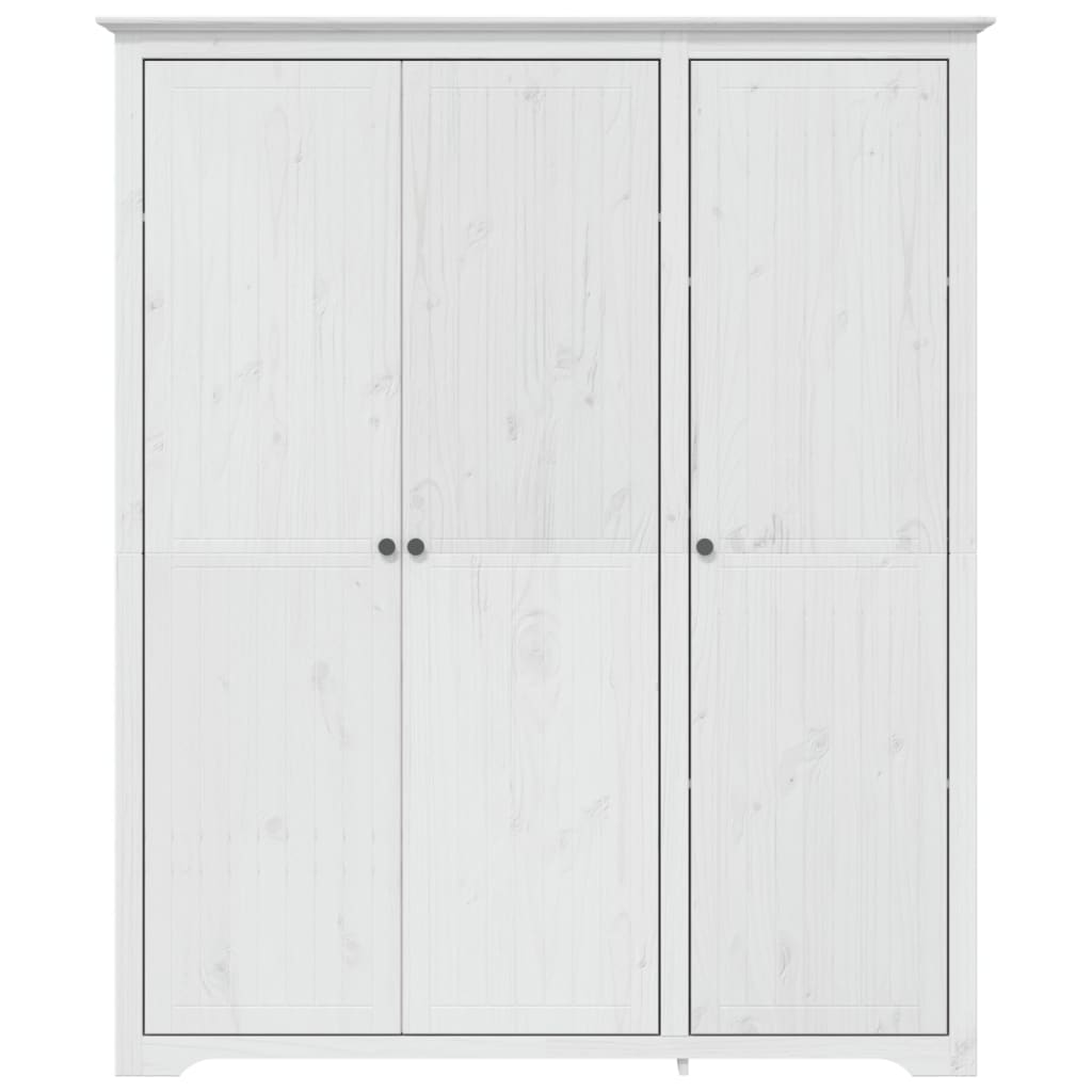 vidaXL Wardrobe BODO White 151.5x52x176.5 cm Solid Wood Pine