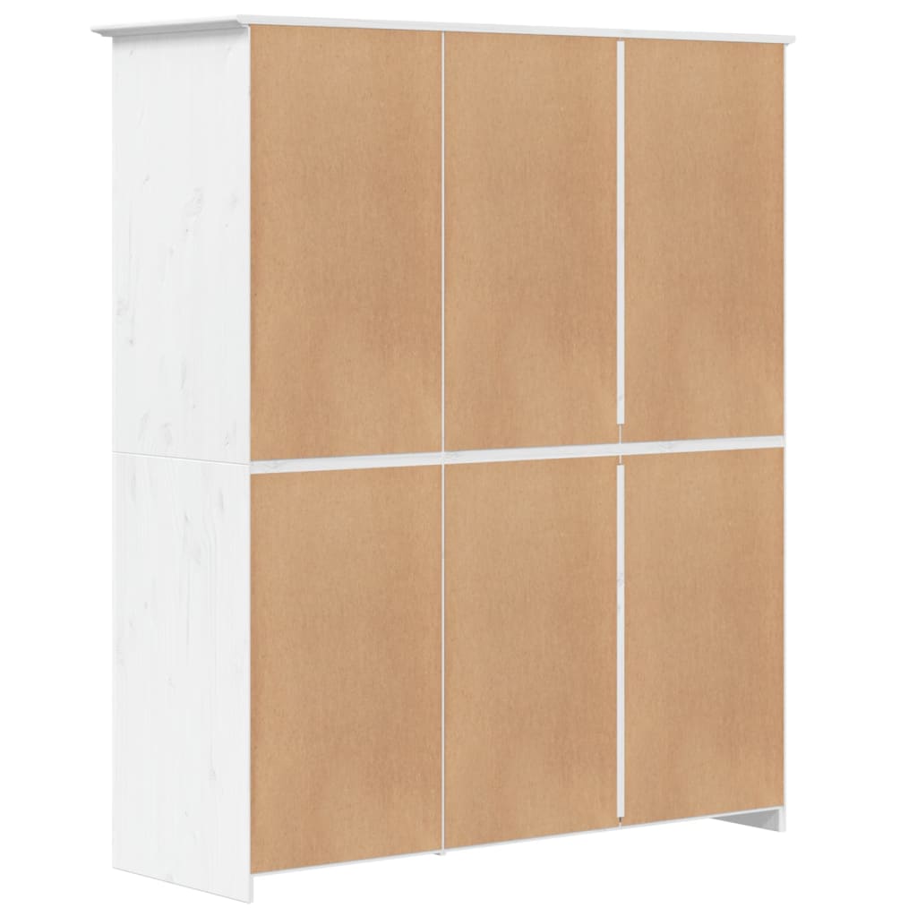 vidaXL Wardrobe BODO White 151.5x52x176.5 cm Solid Wood Pine