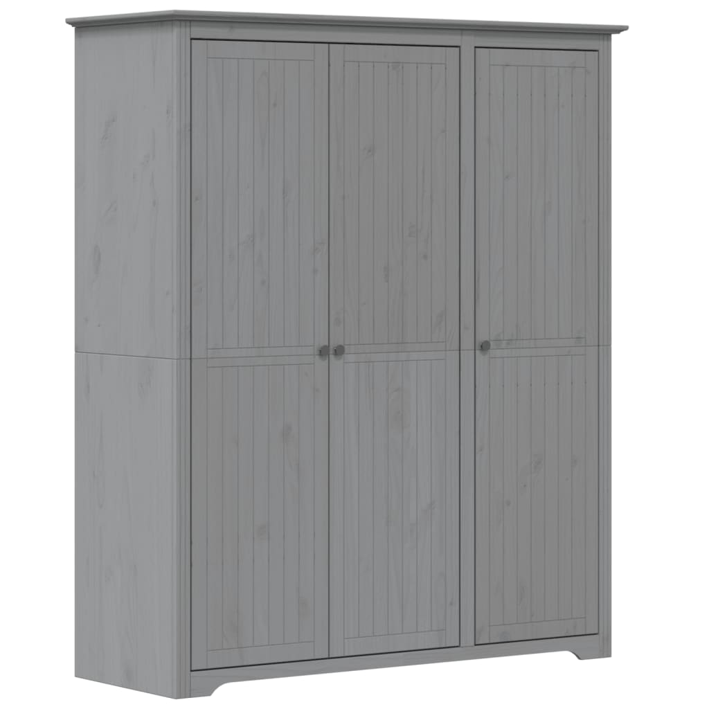 vidaXL Wardrobe BODO Grey 151.5x52x176.5 cm Solid Wood Pine