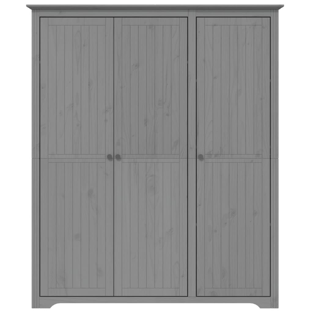 vidaXL Wardrobe BODO Grey 151.5x52x176.5 cm Solid Wood Pine