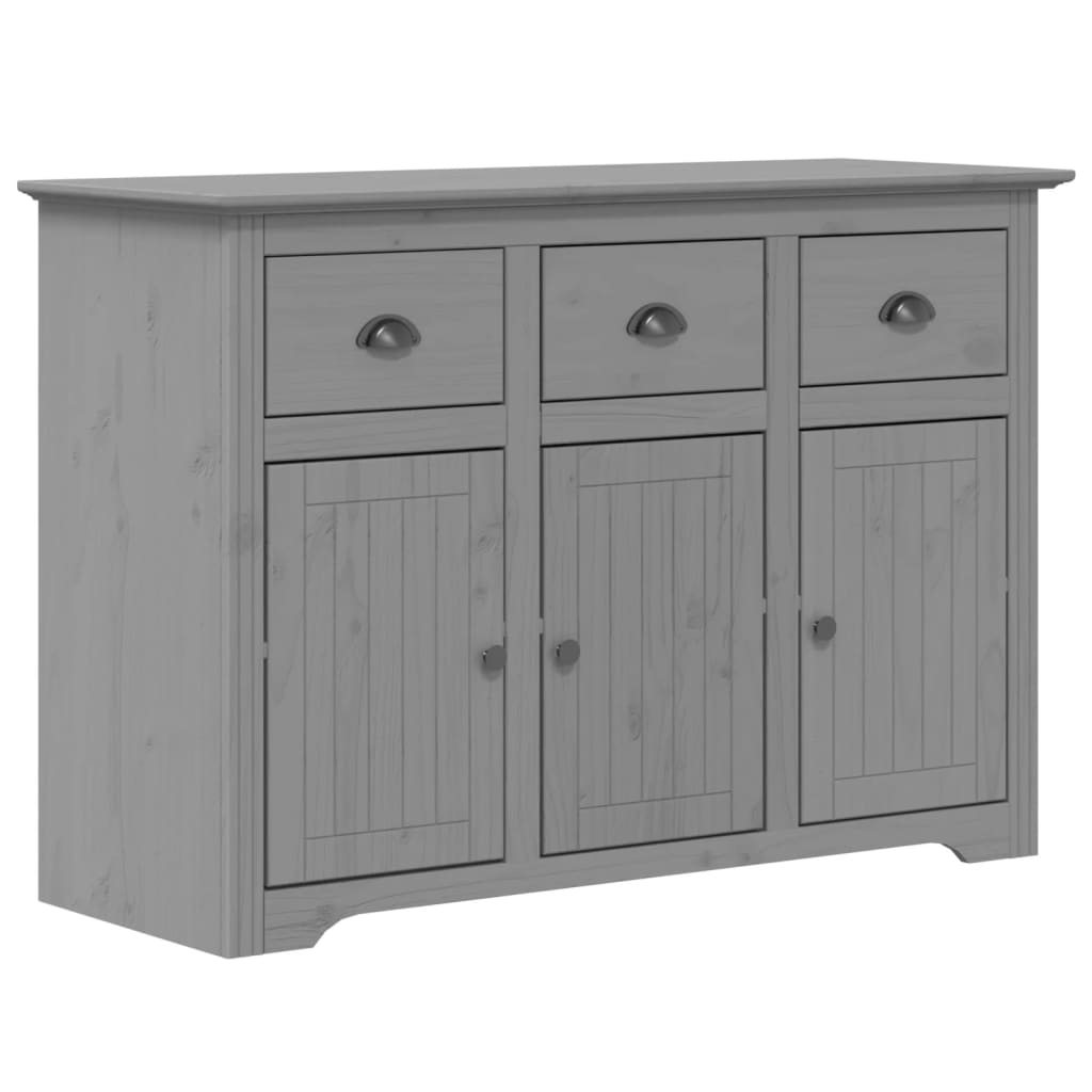 vidaXL Sideboard BODO Grey 115x43x79.5 cm Solid Wood Pine