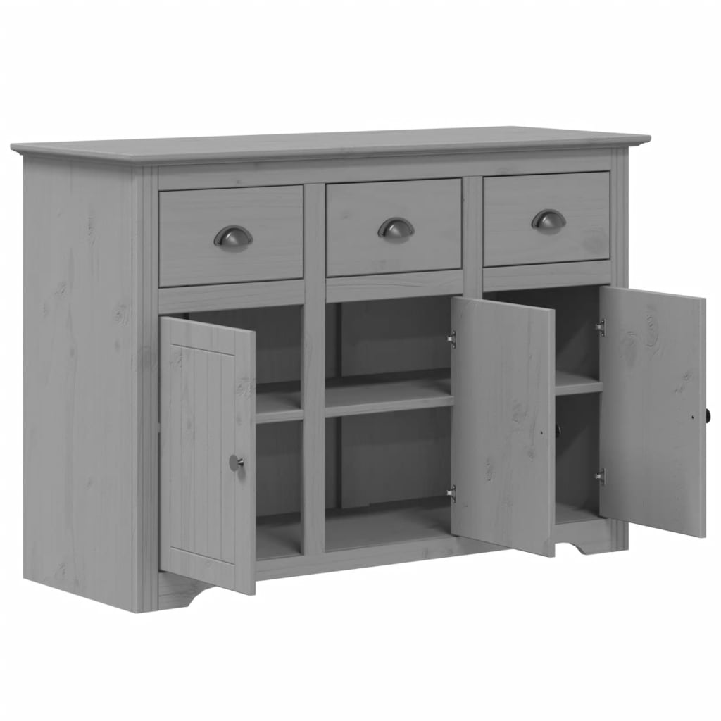 vidaXL Sideboard BODO Grey 115x43x79.5 cm Solid Wood Pine