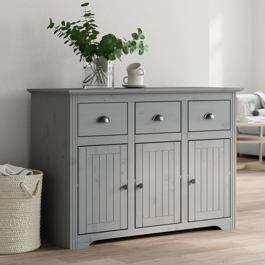 vidaXL Sideboard BODO Grey 115x43x79.5 cm Solid Wood Pine