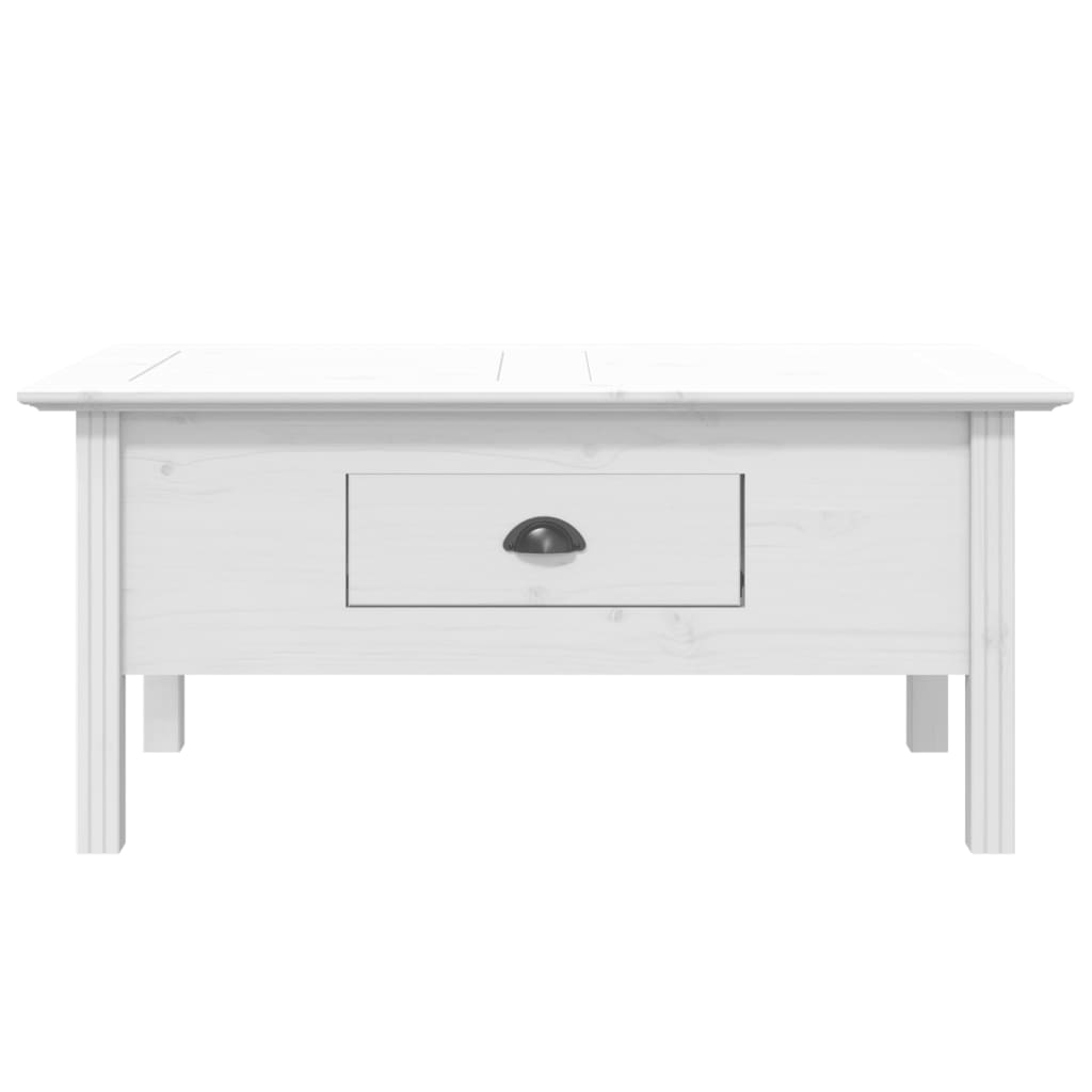 Coffee Table "BODO" White 100x55x46 cm Solid Wood Pine