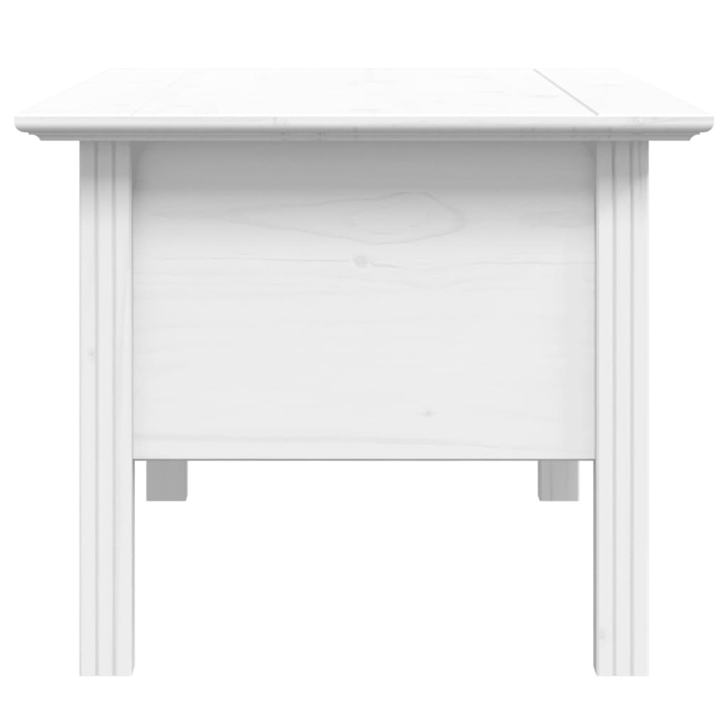 Coffee Table "BODO" White 100x55x46 cm Solid Wood Pine
