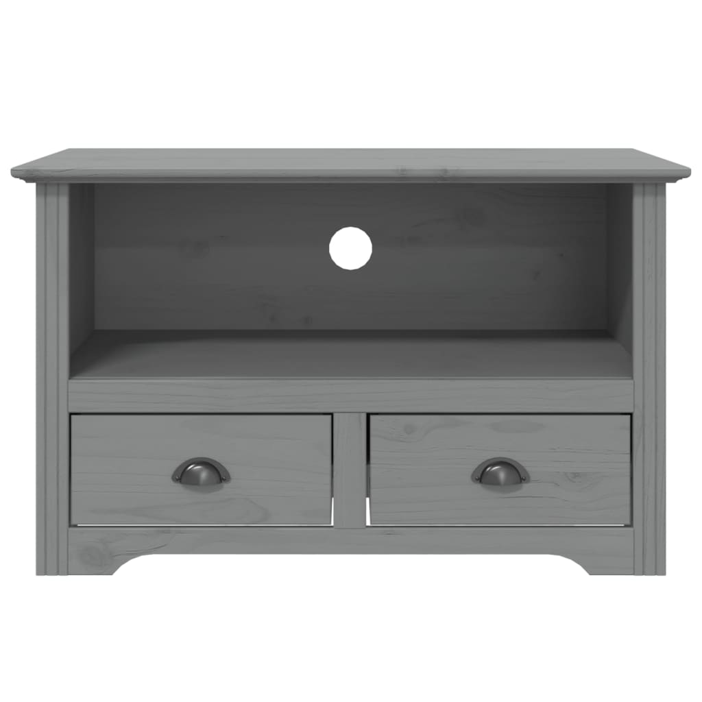 vidaXL TV Cabinet with 2 Drawers BODO Grey 91x43x56 cm Solid Wood Pine