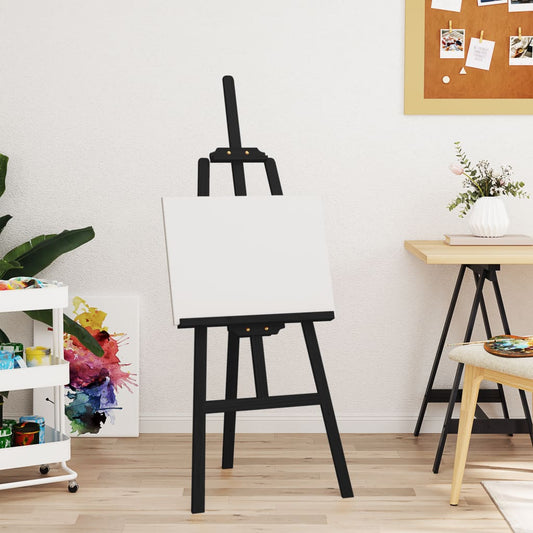 vidaXL Easel Stand Black 53.5x95x127 cm Solid Wood Pine