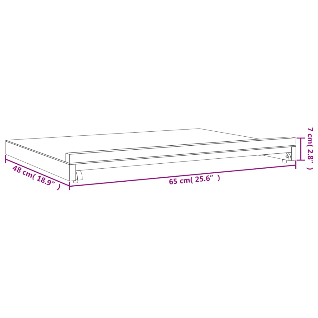 vidaXL Table Easel 65x48x7 cm Solid Beech Wood