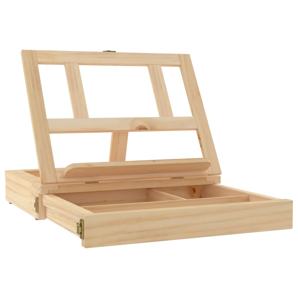 vidaXL Table Easel with Drawer 33.5x25.5x7 cm Solid Wood Pine