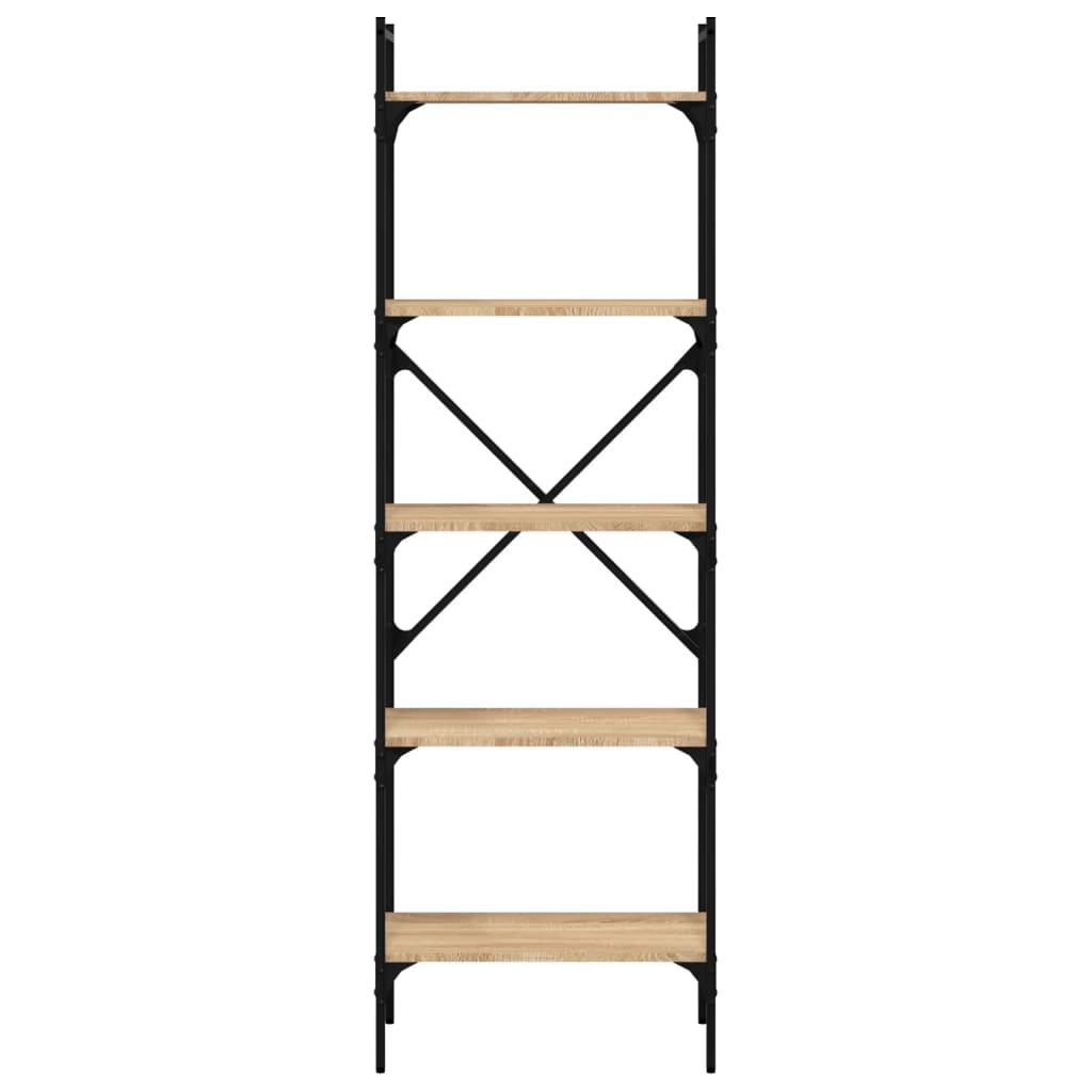 Bookcase 5-Tier Sonoma Oak 56x31,5x174 cm Engineered Wood