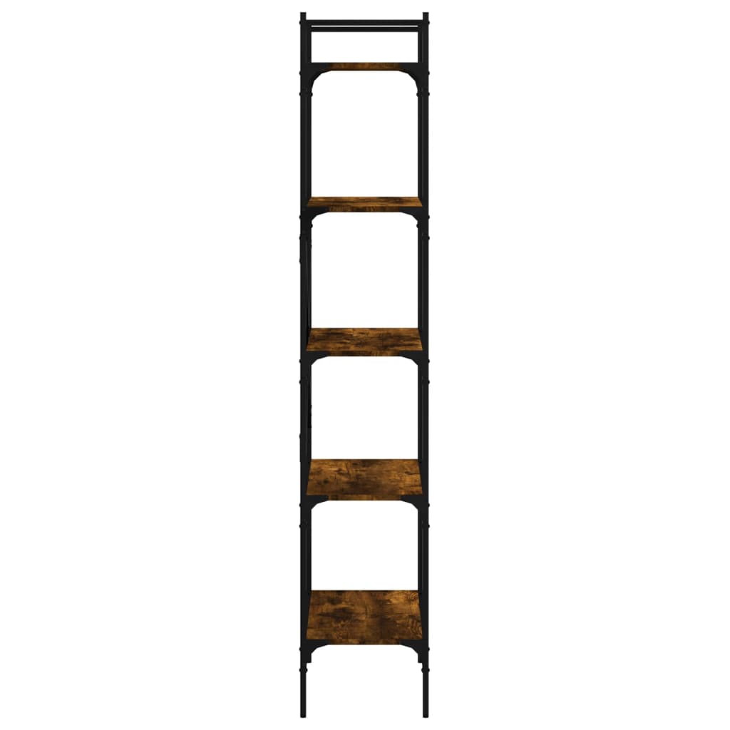 Bookcase 5-Tier Smoked Oak 56x31,5x174 cm Engineered Wood