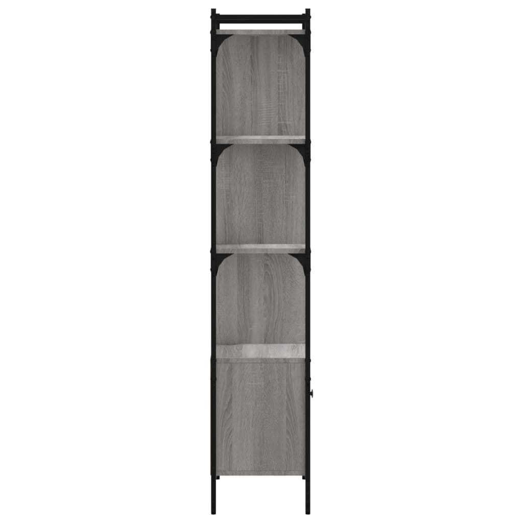 Bookcase with Door Grey Sonoma 44,5x30x154,5 cm Engineered Wood