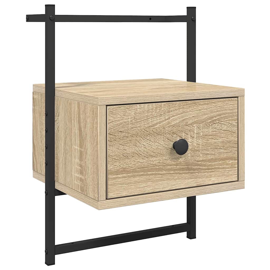 Bedside Cabinet Wall-mounted Sonoma Oak 35x30x51 cm