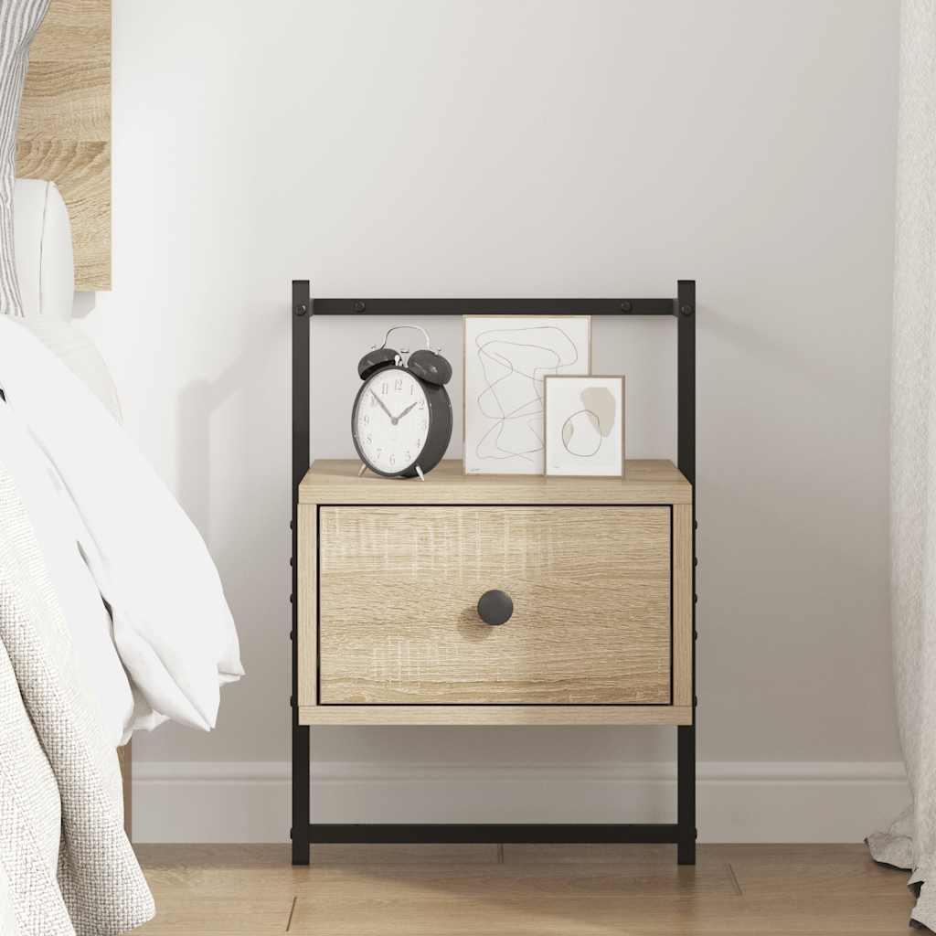 Bedside Cabinet Wall-mounted Sonoma Oak 35x30x51 cm Engineered Wood