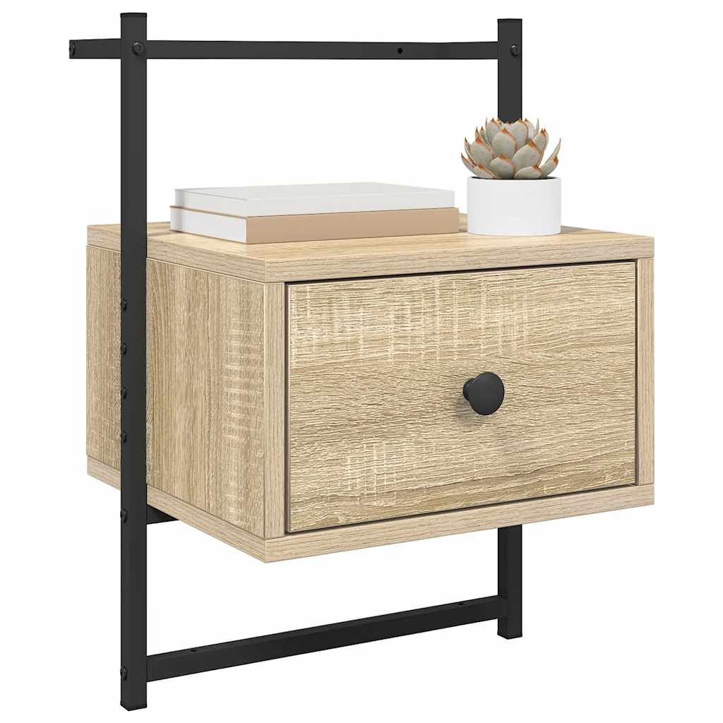 Bedside Cabinet Wall-mounted Sonoma Oak 35x30x51 cm Engineered Wood