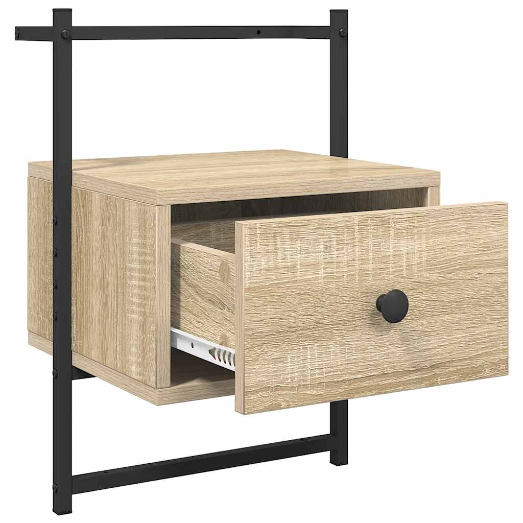 Bedside Cabinet Wall-mounted Sonoma Oak 35x30x51 cm Engineered Wood