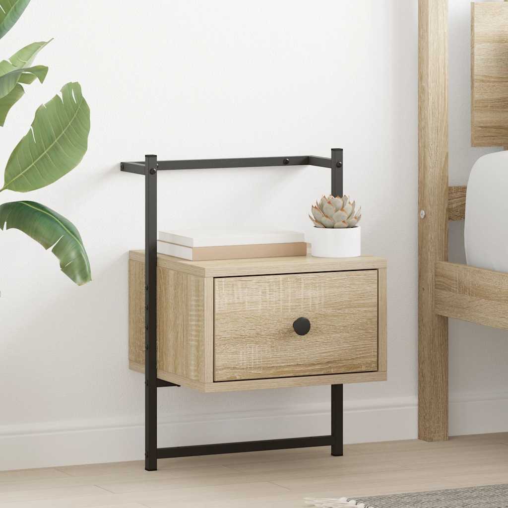 Bedside Cabinet Wall-mounted Sonoma Oak 35x30x51 cm Engineered Wood