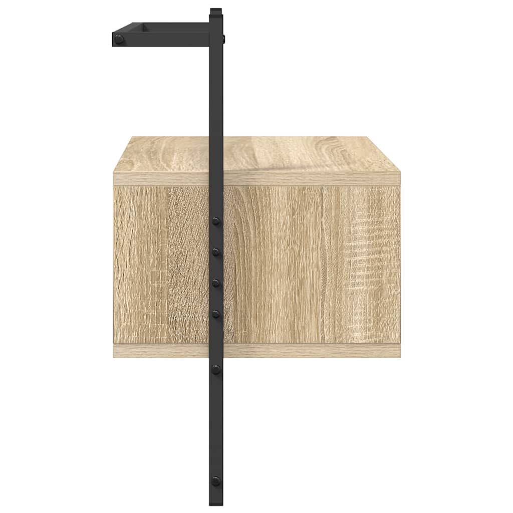 Bedside Cabinets Wall-mounted 2 pcs Sonoma Oak 35x30x51 cm