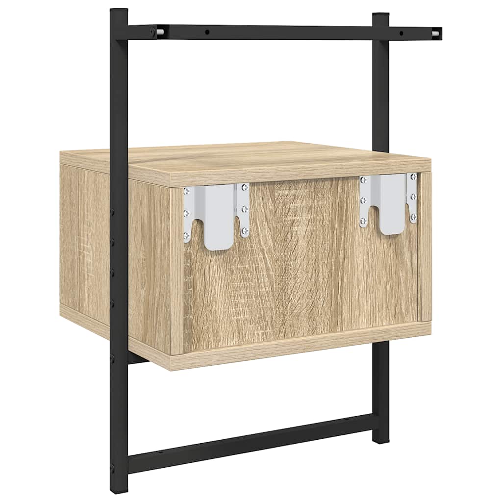 Bedside Cabinets Wall-mounted 2 pcs Sonoma Oak 35x30x51 cm