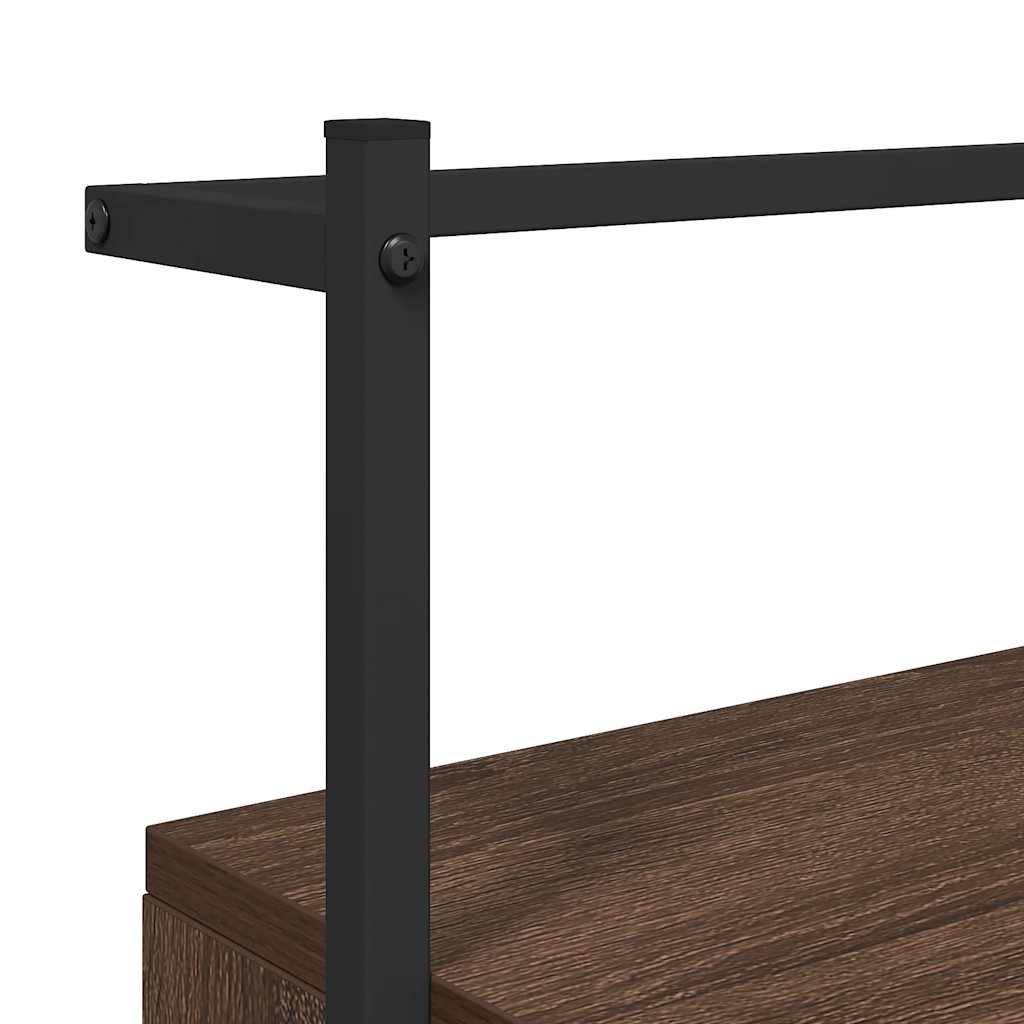 Bedside Cabinet Wall-mounted Brown Oak 35x30x51 cm Engineered Wood
