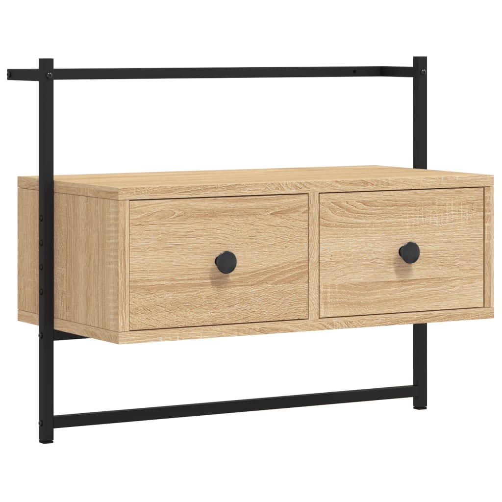 TV Cabinet Wall-mounted Sonoma Oak 60,5x30x51 cm Engineered Wood
