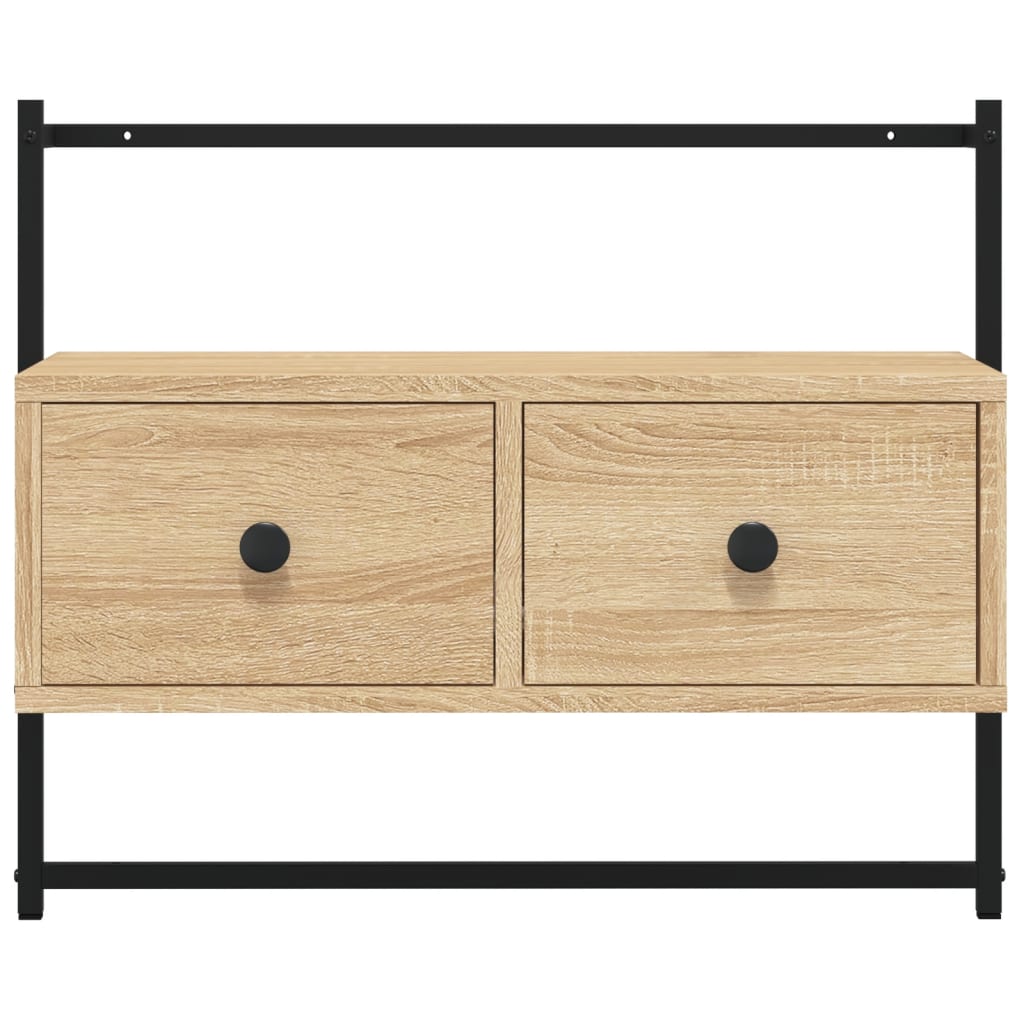 TV Cabinet Wall-mounted Sonoma Oak 60,5x30x51 cm Engineered Wood