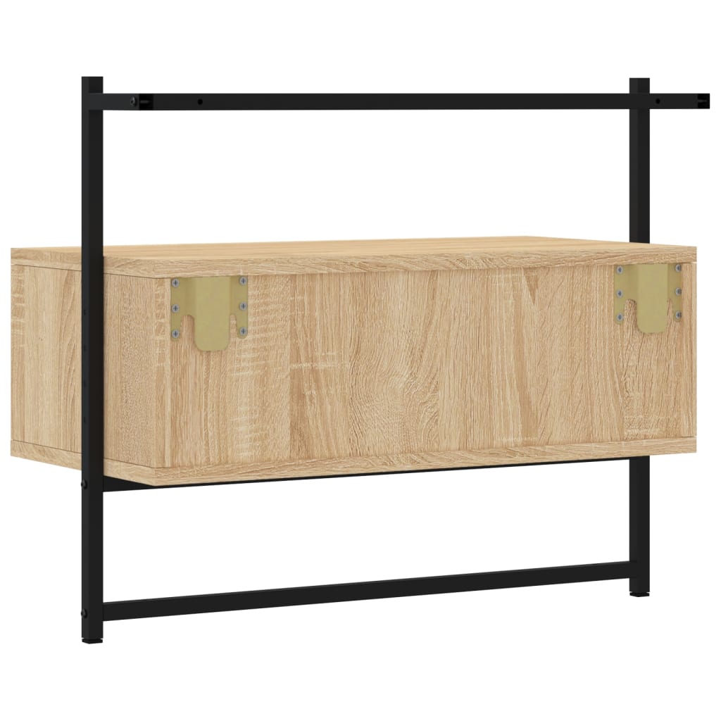TV Cabinet Wall-mounted Sonoma Oak 60,5x30x51 cm Engineered Wood