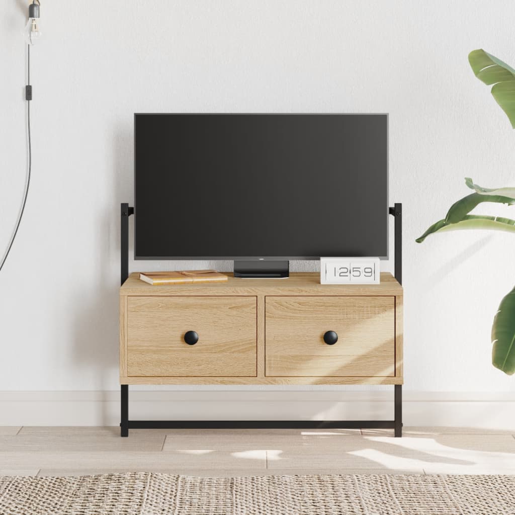 TV Cabinet Wall-mounted Sonoma Oak 60,5x30x51 cm Engineered Wood