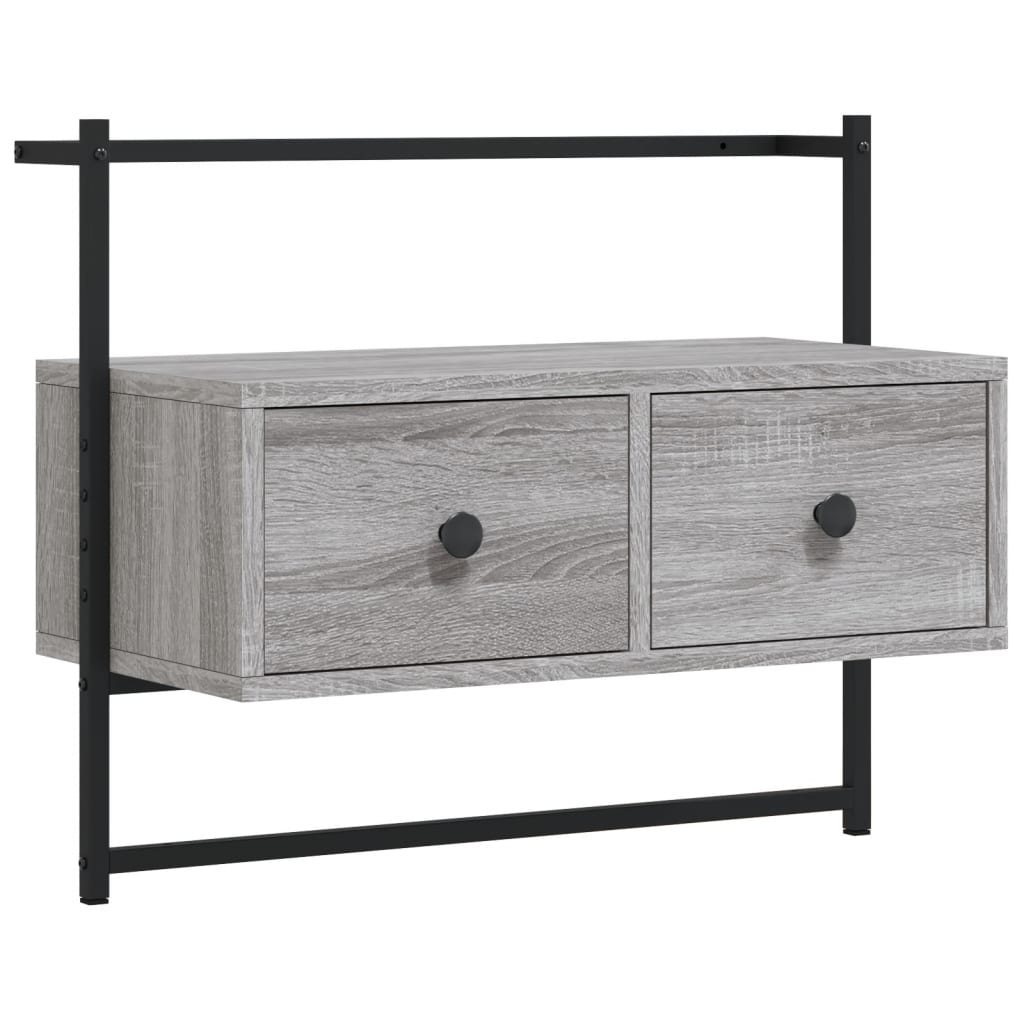 TV Cabinet Wall-mounted Grey Sonoma 60,5x30x51 cm Engineered Wood