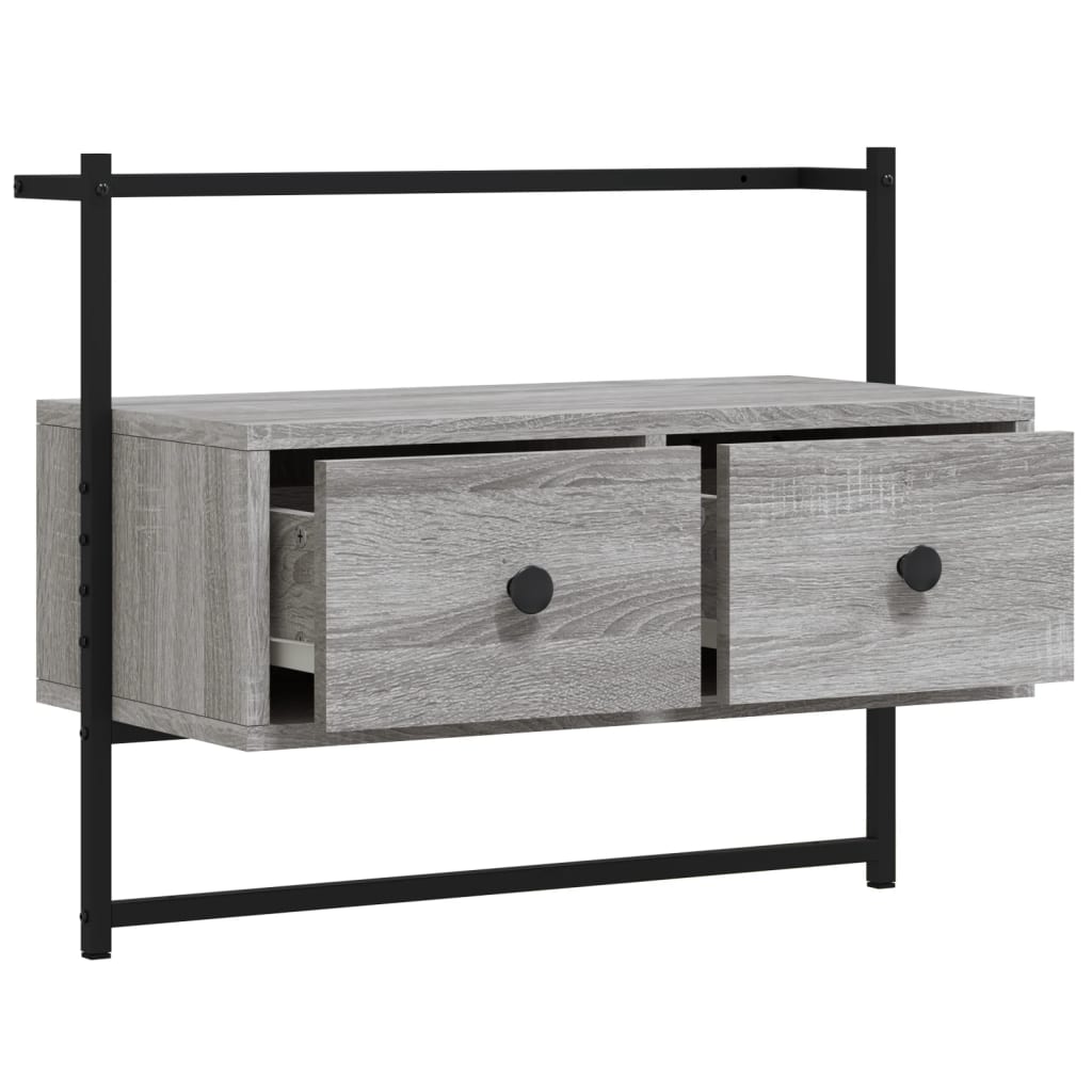 TV Cabinet Wall-mounted Grey Sonoma 60,5x30x51 cm Engineered Wood