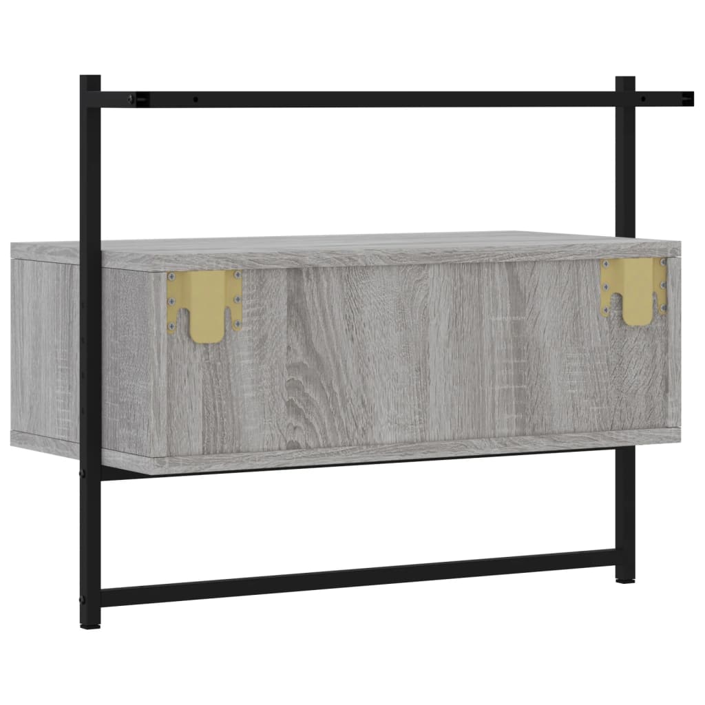 TV Cabinet Wall-mounted Grey Sonoma 60,5x30x51 cm Engineered Wood