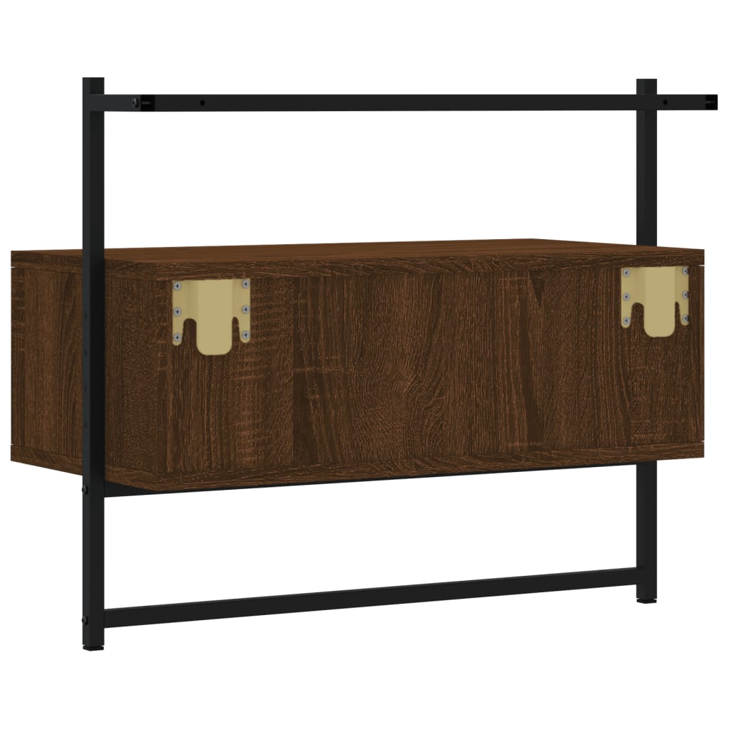 TV Cabinet Wall-mounted Brown Oak 60,5x30x51 cm Engineered Wood