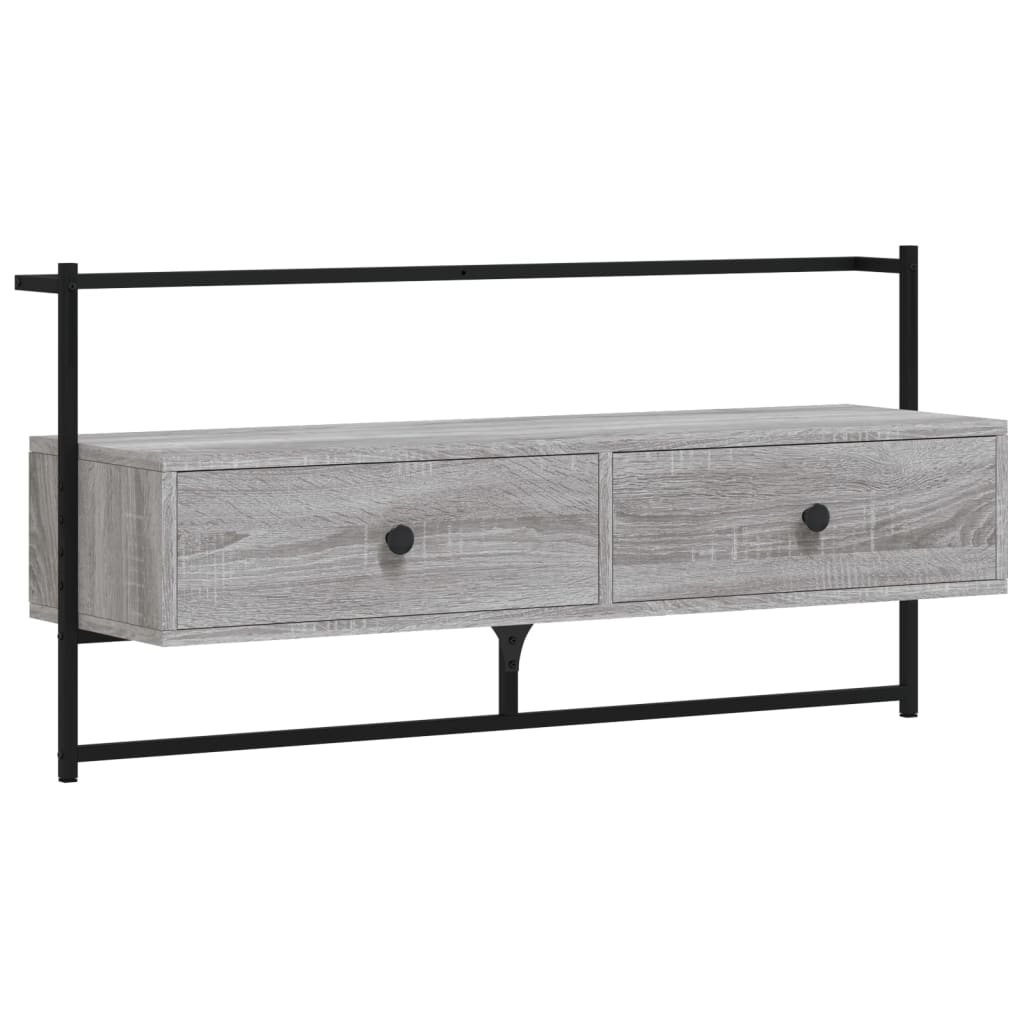 TV Cabinet Wall-mounted Grey Sonoma 100,5x30x51 cm Engineered Wood