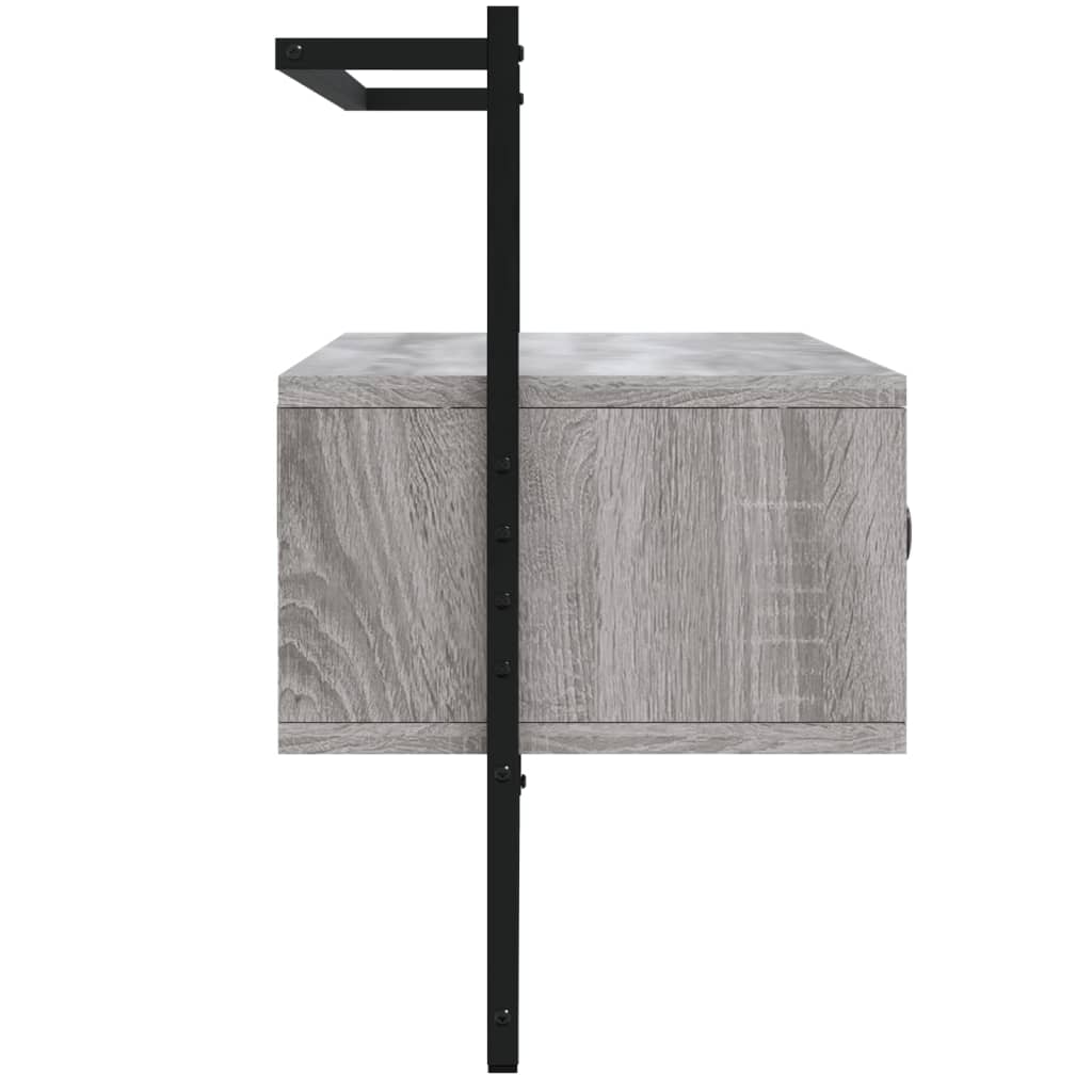 TV Cabinet Wall-mounted Grey Sonoma 100,5x30x51 cm Engineered Wood