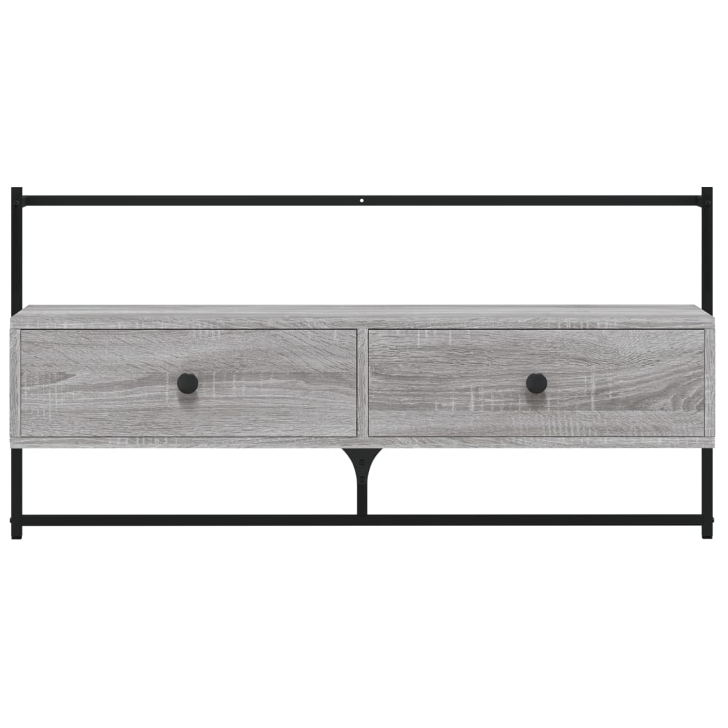 TV Cabinet Wall-mounted Grey Sonoma 100,5x30x51 cm Engineered Wood