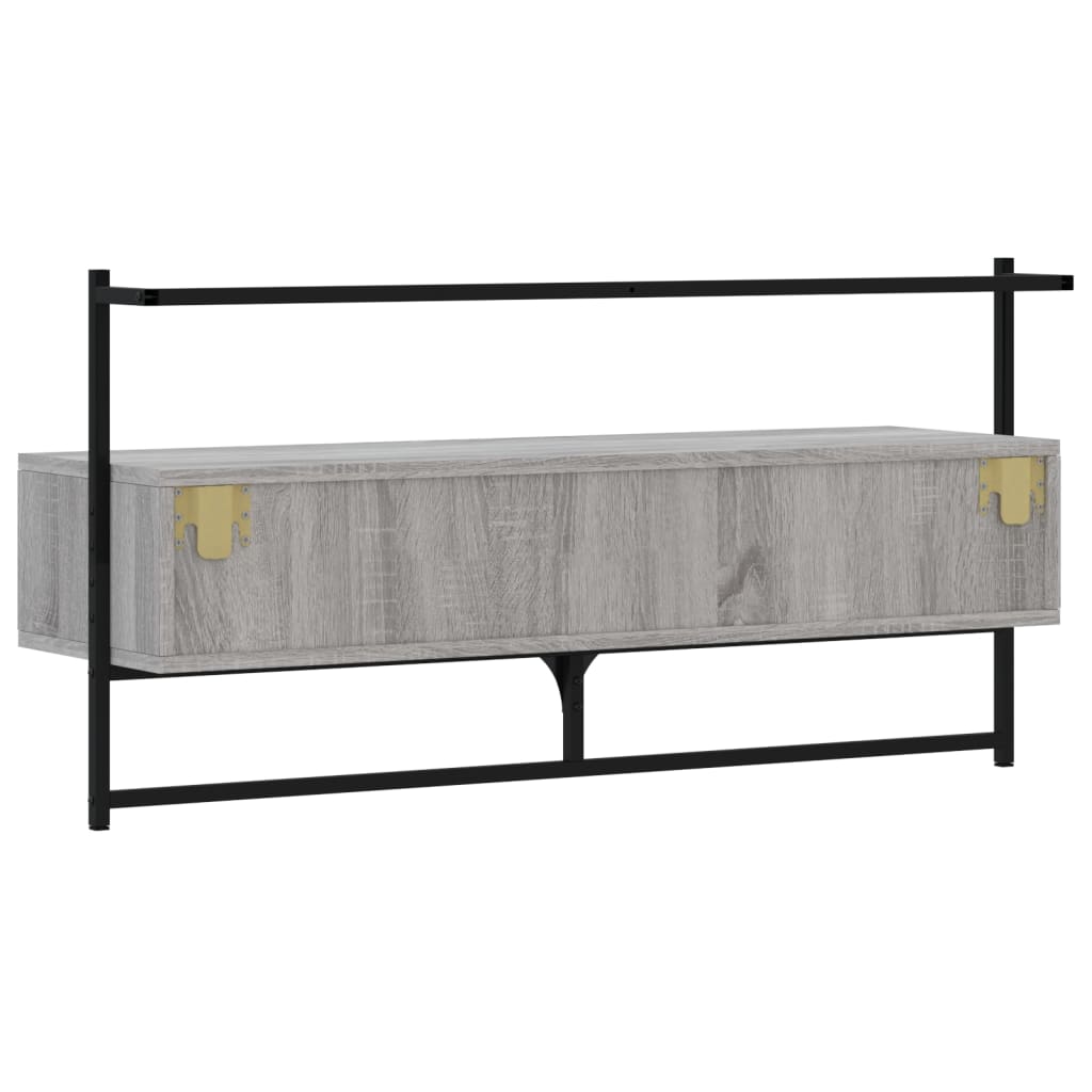 TV Cabinet Wall-mounted Grey Sonoma 100,5x30x51 cm Engineered Wood