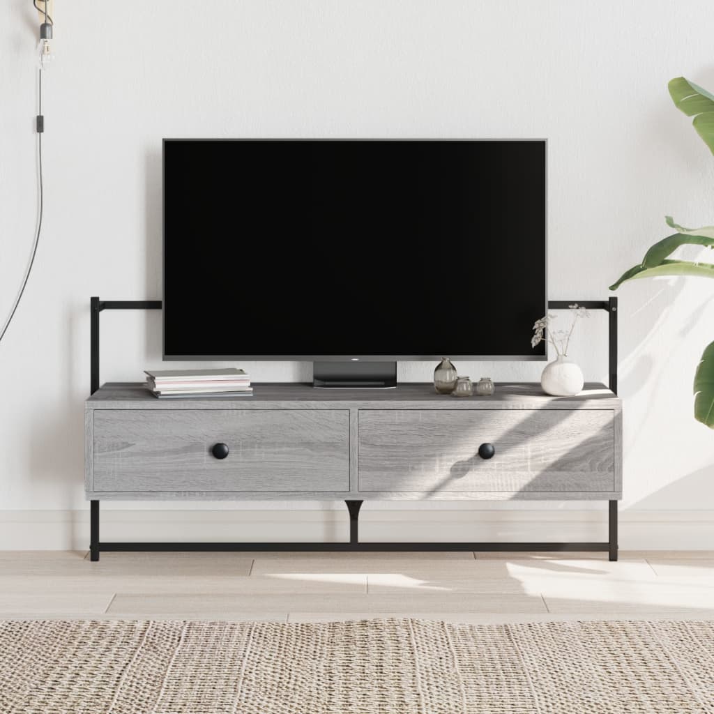 TV Cabinet Wall-mounted Grey Sonoma 100,5x30x51 cm Engineered Wood