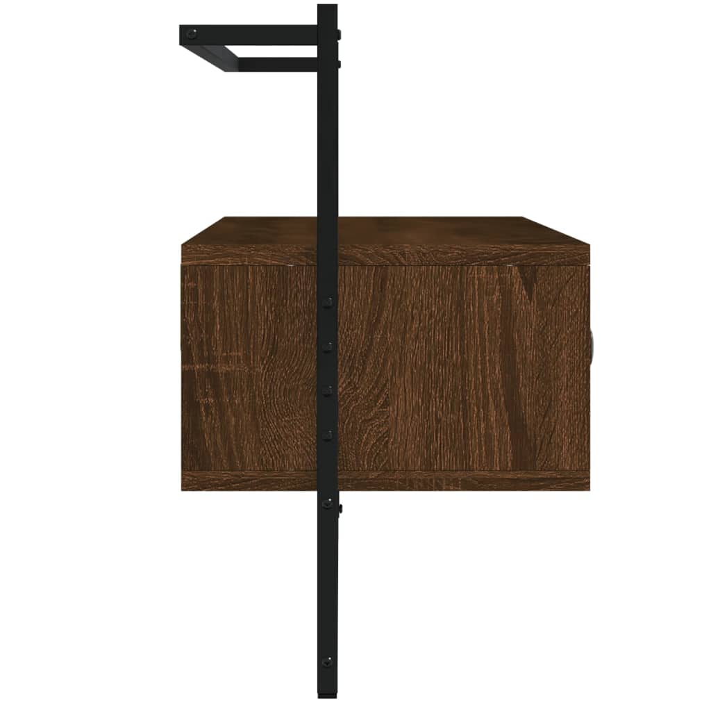 TV Cabinet Wall-mounted Brown Oak 100,5x30x51 cm Engineered Wood