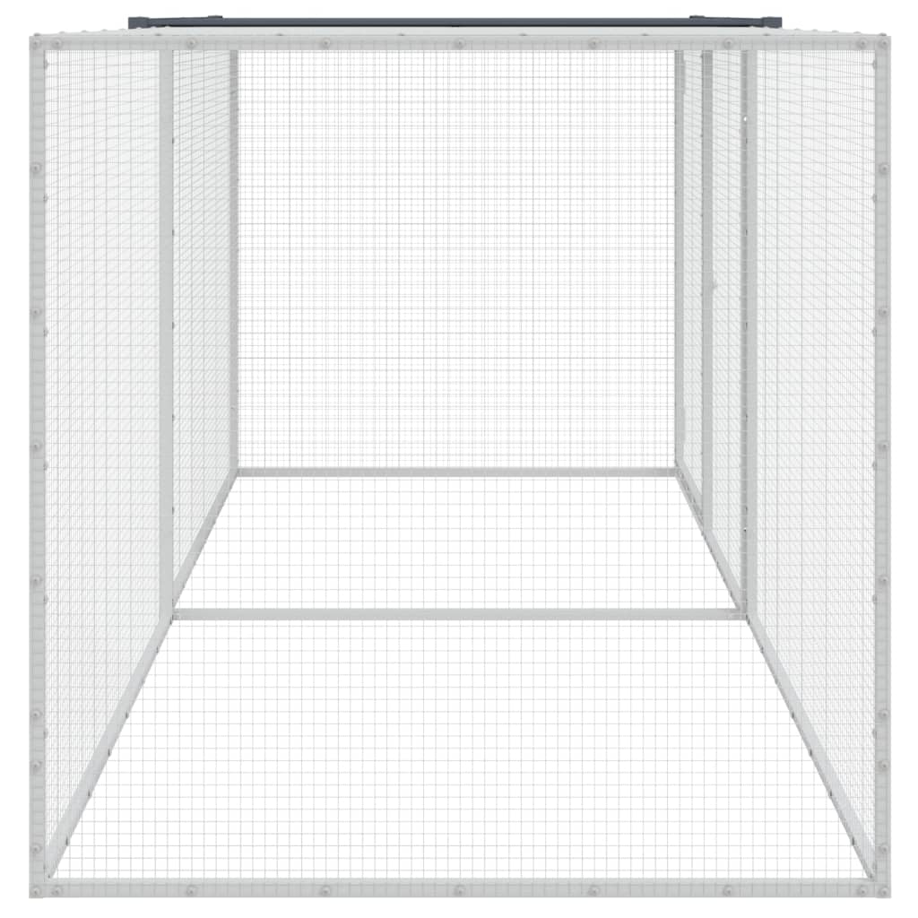 vidaXL Chicken Cage with Roof Anthracite 203x98x90 cm Galvanised Steel